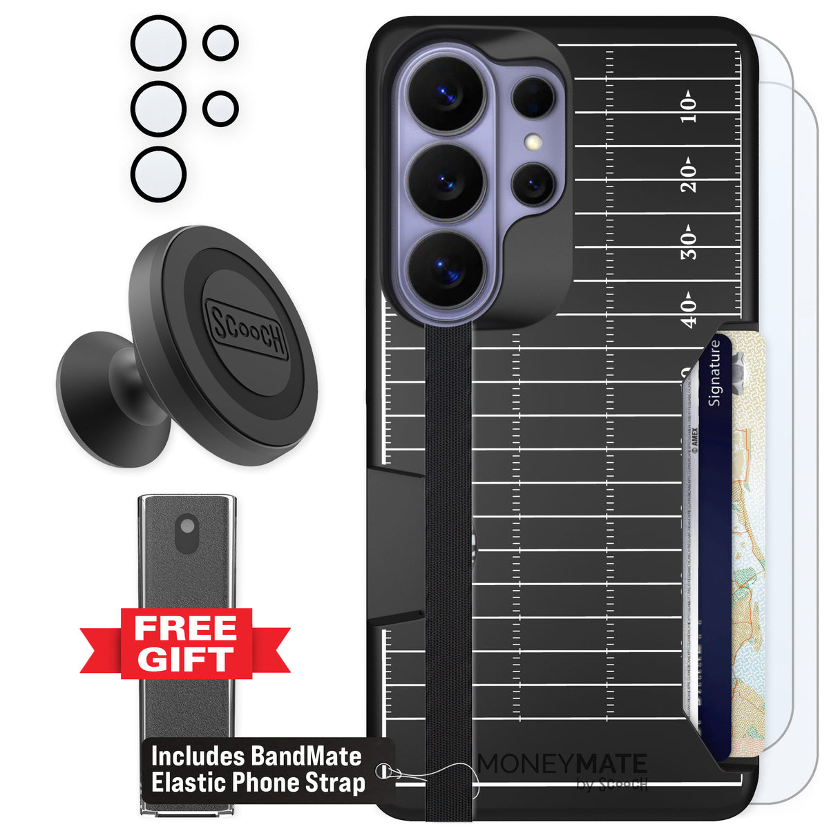 Scooch Moneymate Yard Lines for Galaxy S26 Ultra β Defender Bundle