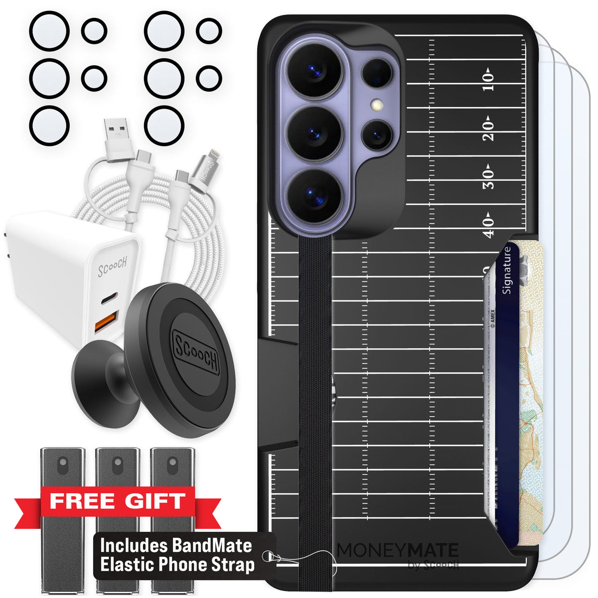 Scooch Moneymate Yard Lines for Galaxy S26 Ultra β Ultimate Bundle