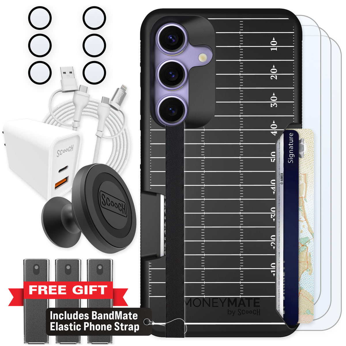 Scooch Moneymate Yard Lines for Galaxy S25 β Ultimate Bundle