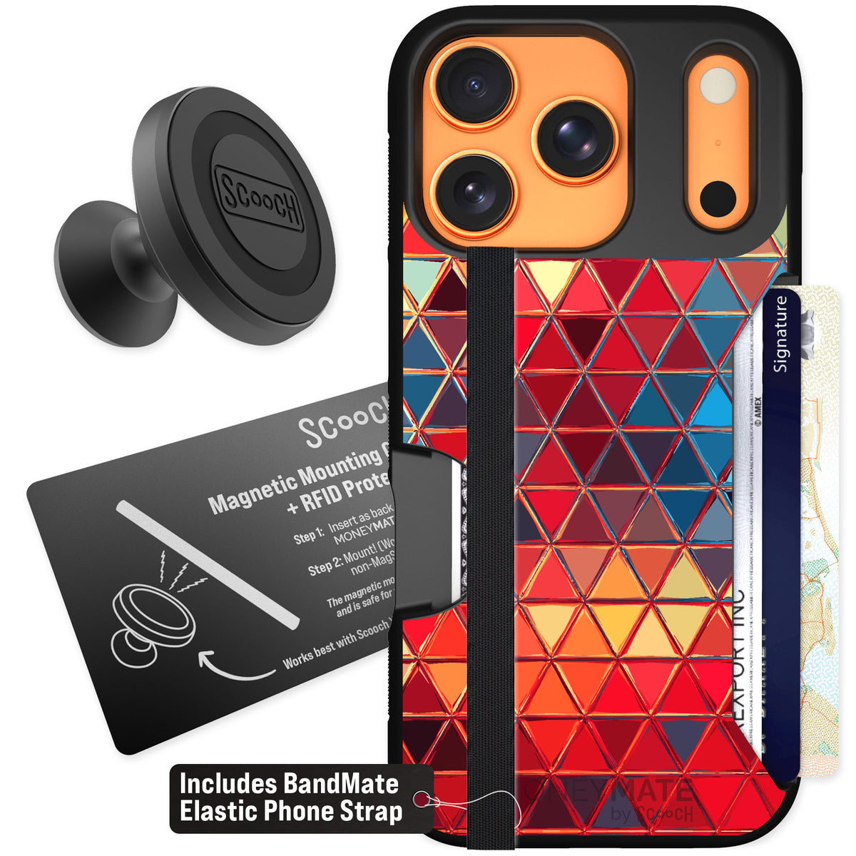 Scooch Moneymate Festive Glass for iPhone 17 Pro β Starter Bundle