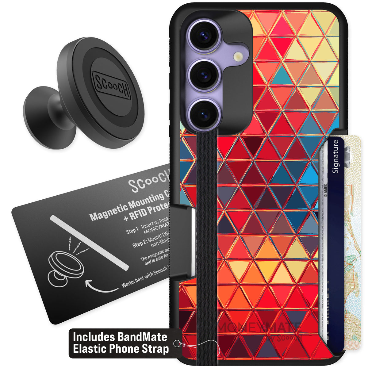Scooch Moneymate Festive Glass for Galaxy S25 β Starter Bundle