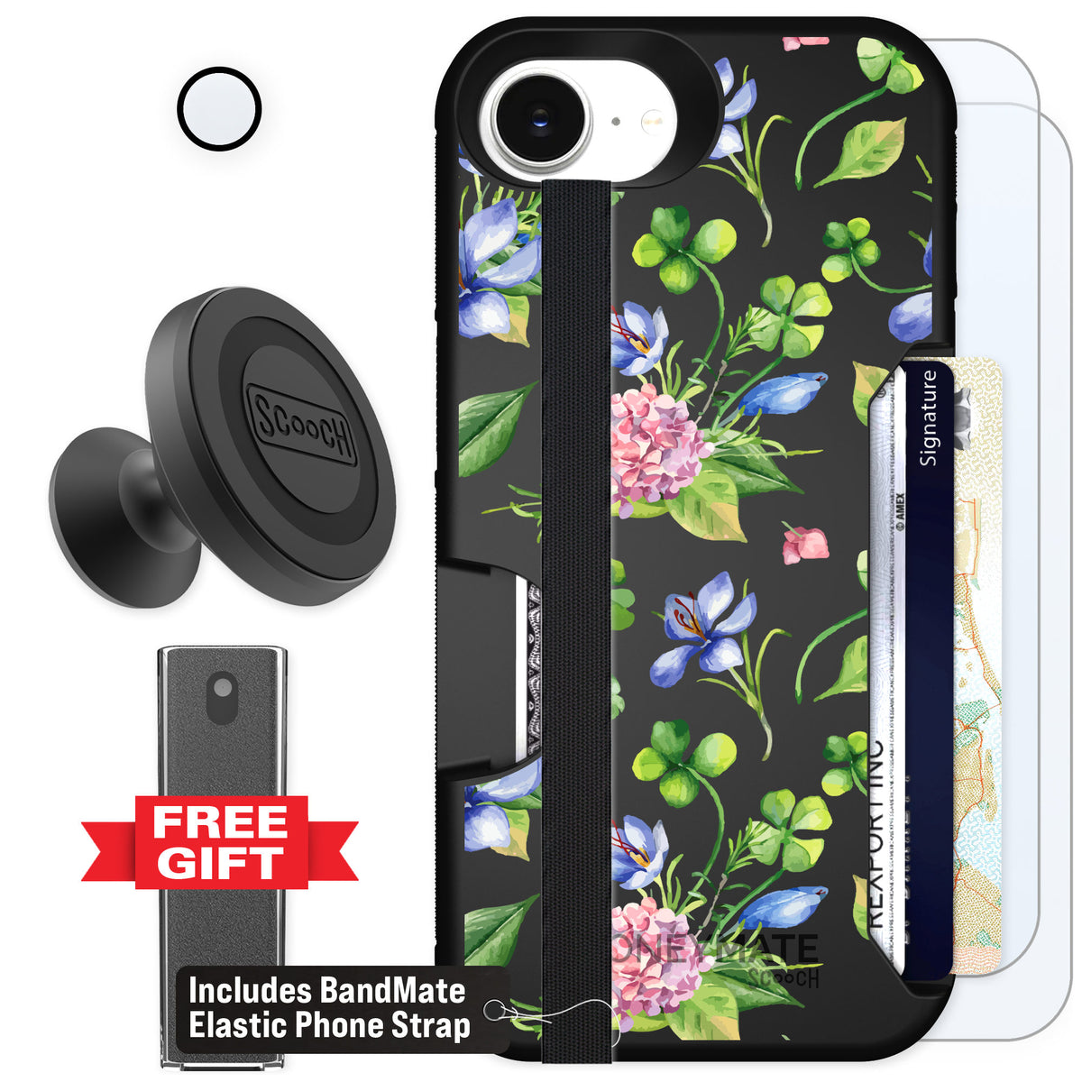 Scooch Moneymate Lucky Hydrangea for iPhone 17e β Defender Bundle