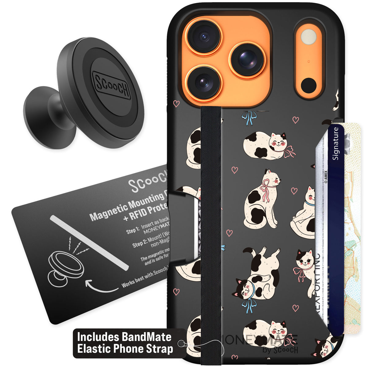 Scooch Moneymate Bow Kitties for iPhone 17 Pro β Starter Bundle