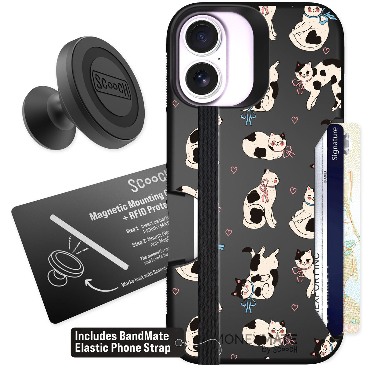 Scooch Moneymate Bow Kitties for iPhone 17 β Starter Bundle