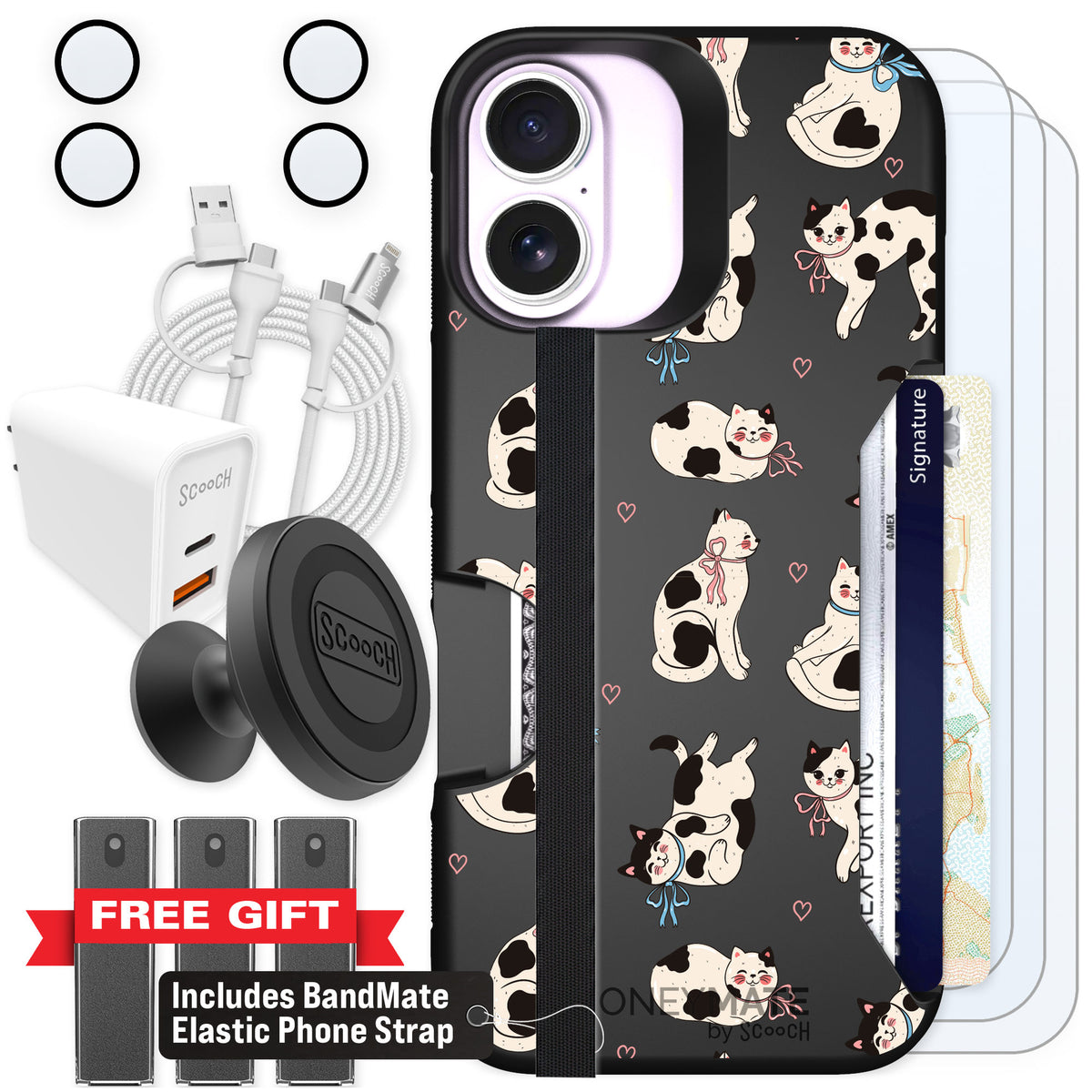 Scooch Moneymate Bow Kitties for iPhone 17 β Ultimate Bundle