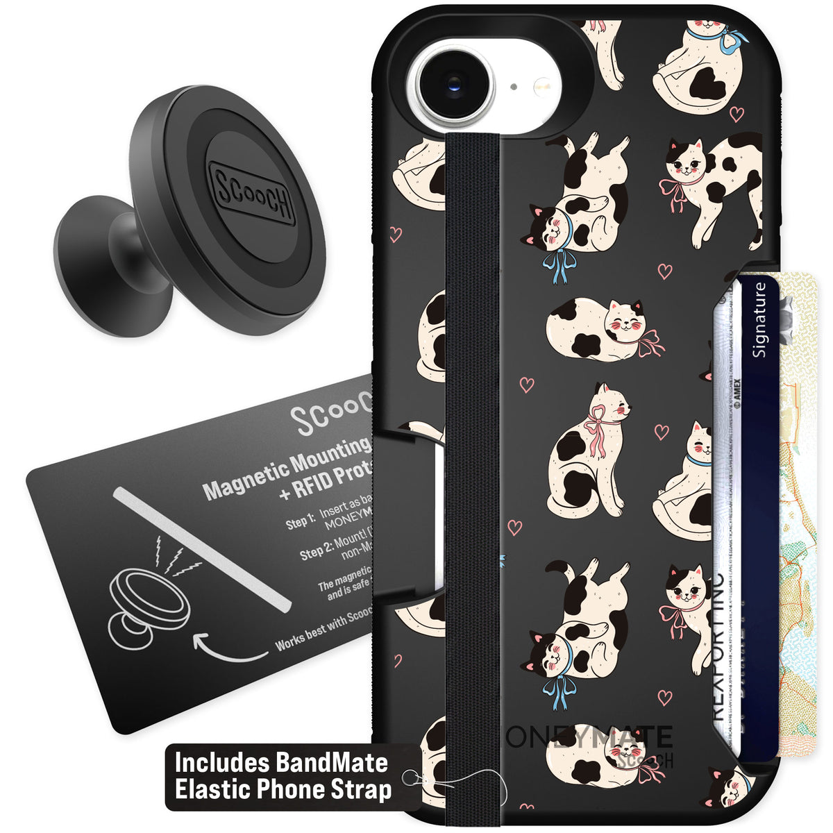 Scooch Moneymate Bow Kitties for iPhone 17e β Starter Bundle