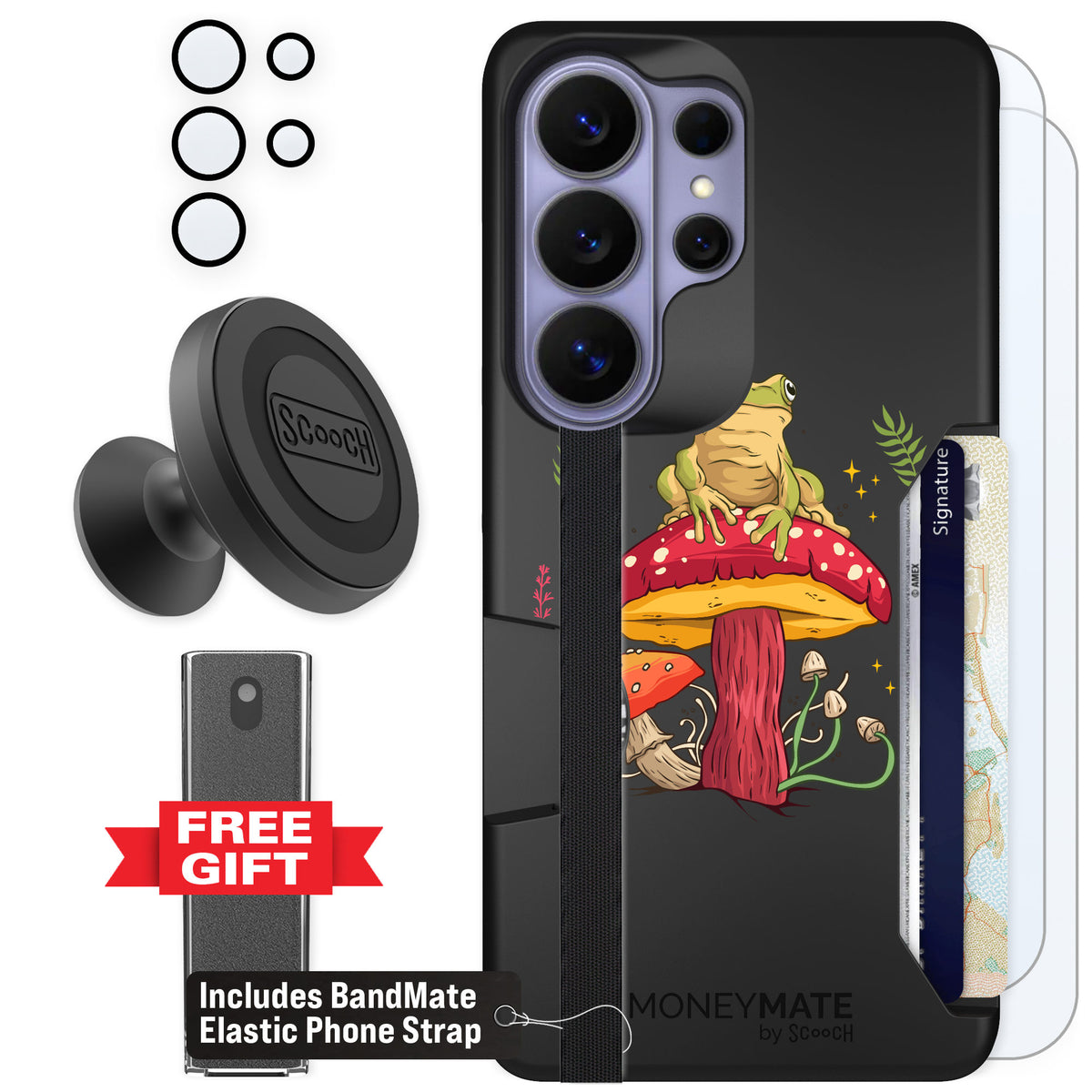 Scooch Moneymate Toadstool Frog for Galaxy S26 Ultra β Defender Bundle