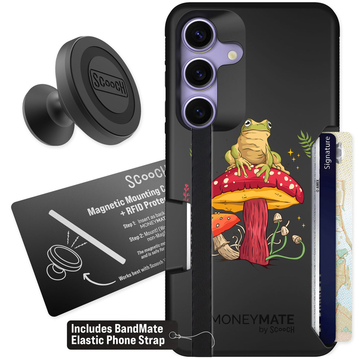 Scooch Moneymate Toadstool Frog for Galaxy S25 β Starter Bundle