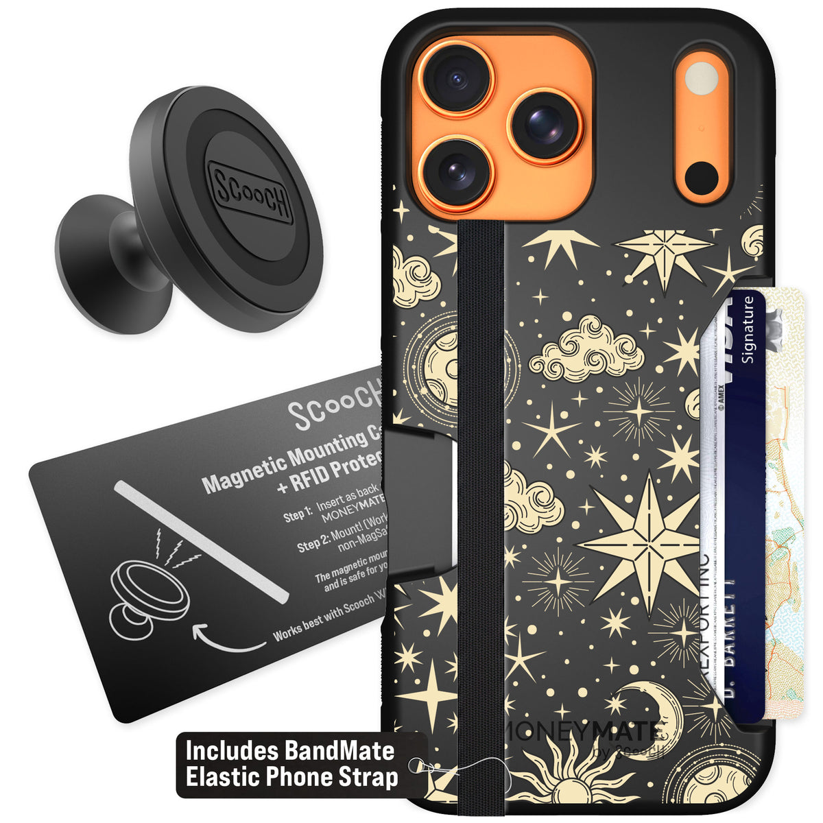 Scooch Moneymate Celestial Sleep for iPhone 17 Pro Max — Starter Bundle