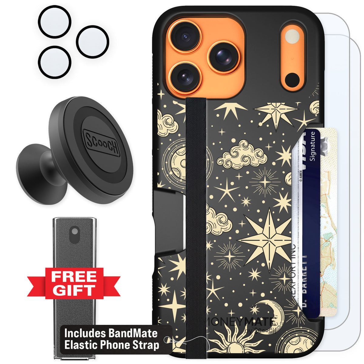 Scooch Moneymate Celestial Sleep for iPhone 17 Pro Max — Defender Bundle
