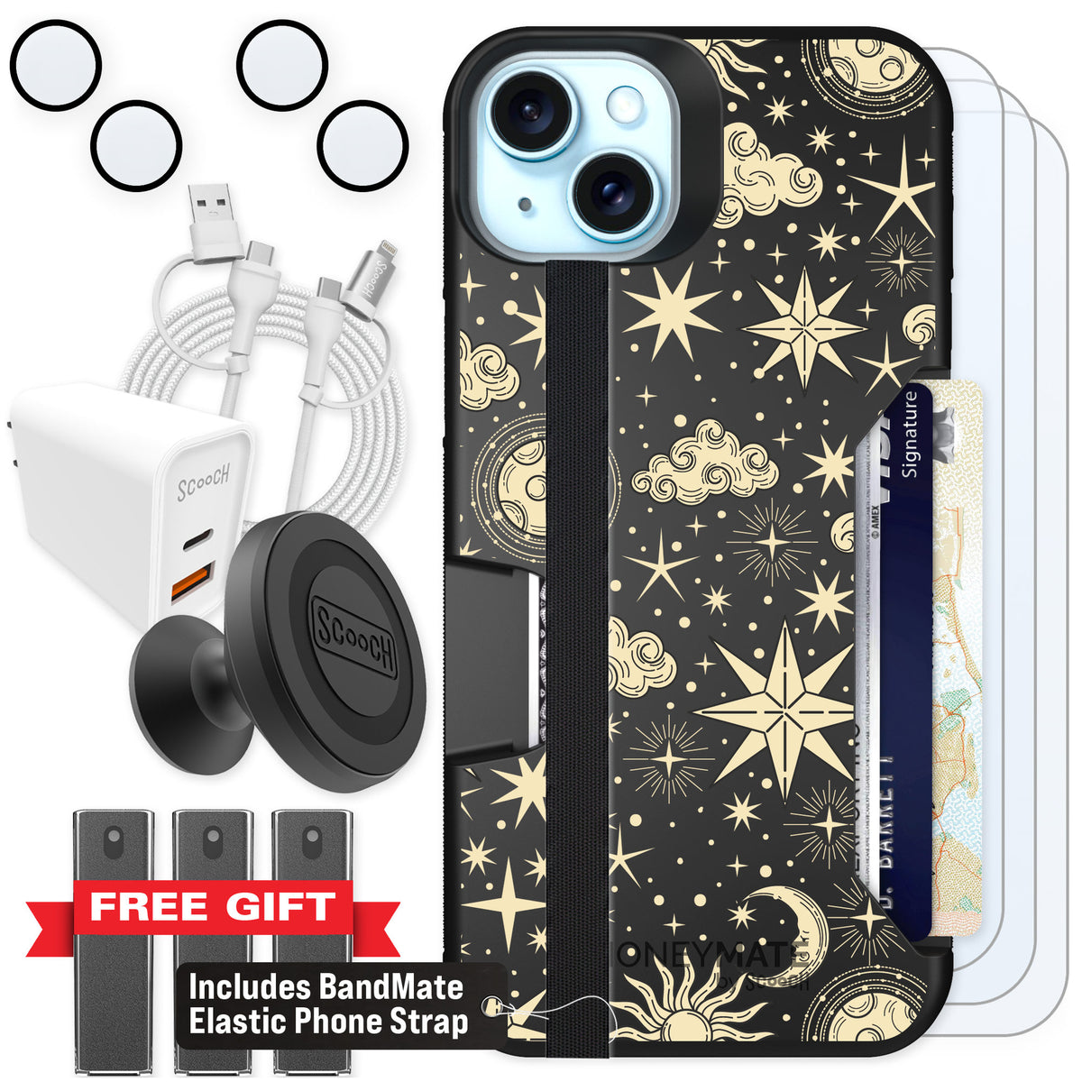 Scooch Moneymate Celestial Sleep for iPhone 14 Plus — Ultimate Bundle