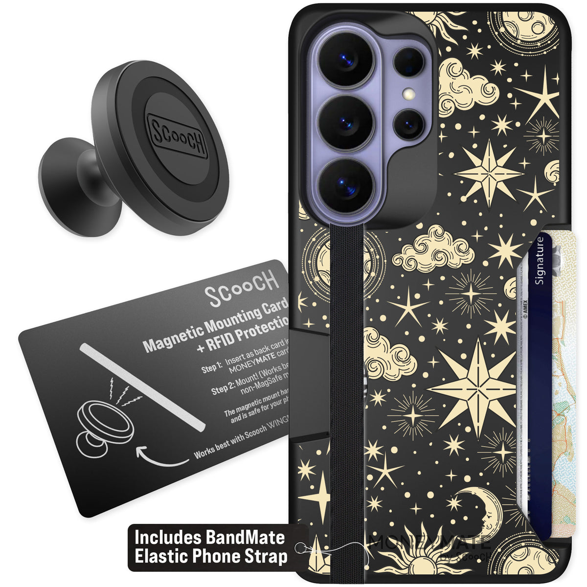 Scooch Moneymate Celestial Sleep for Galaxy S26 Ultra — Starter Bundle
