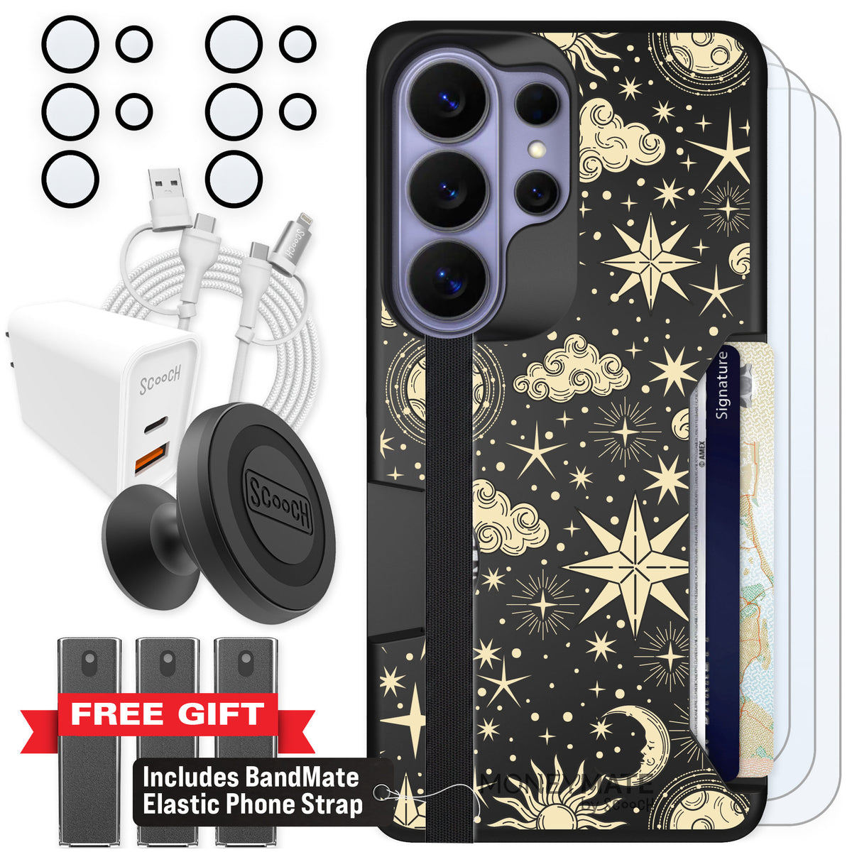 Scooch Moneymate Celestial Sleep for Galaxy S26 Ultra — Ultimate Bundle