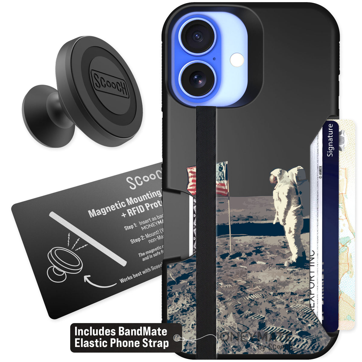 Scooch Moneymate Lunar Landing for iPhone 16 β Starter Bundle
