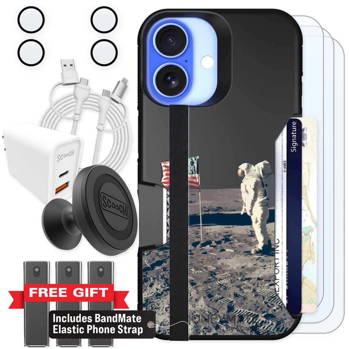 Scooch Moneymate Lunar Landing for iPhone 16 β Ultimate Bundle