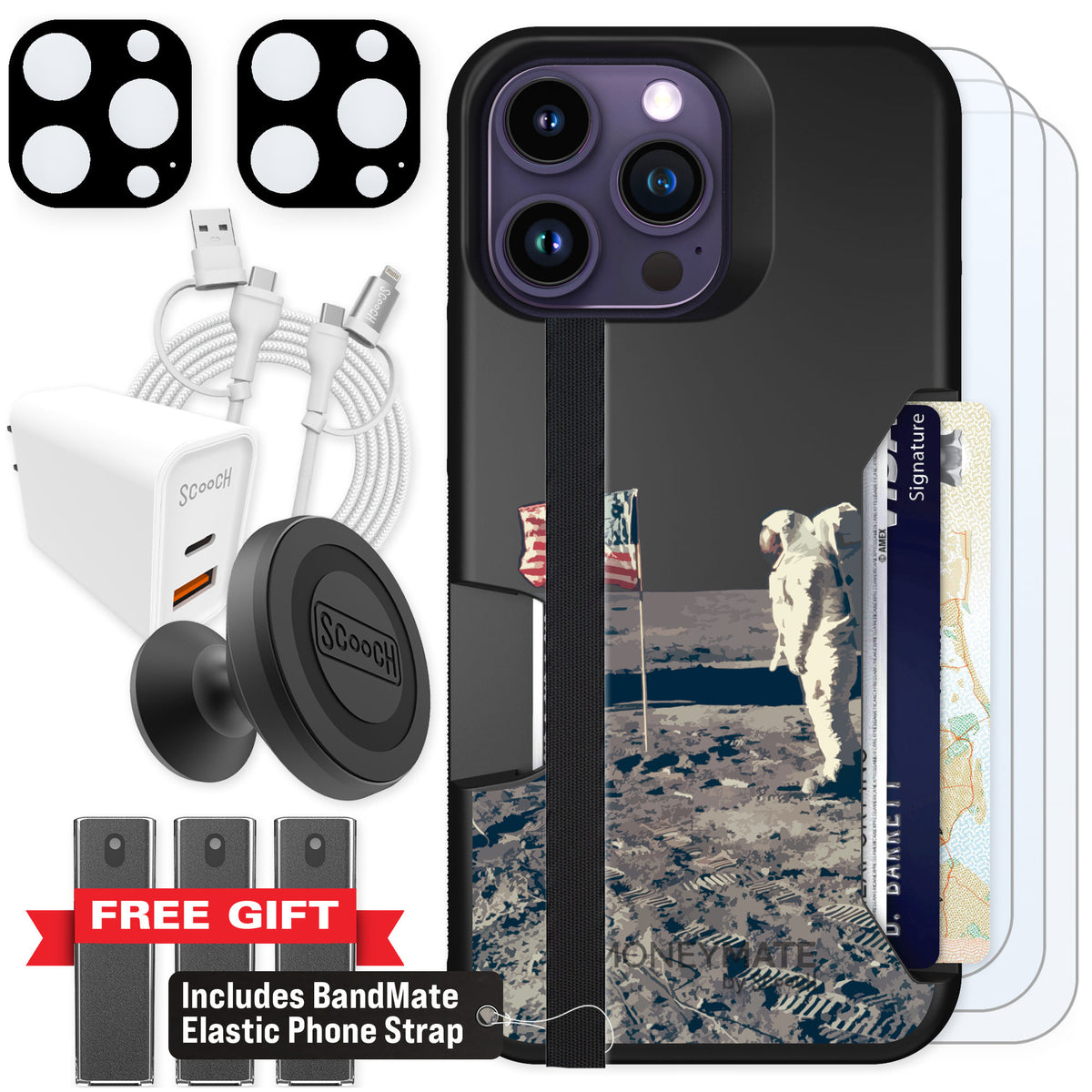 Scooch Moneymate Lunar Landing for iPhone 14 Pro Max β Ultimate Bundle