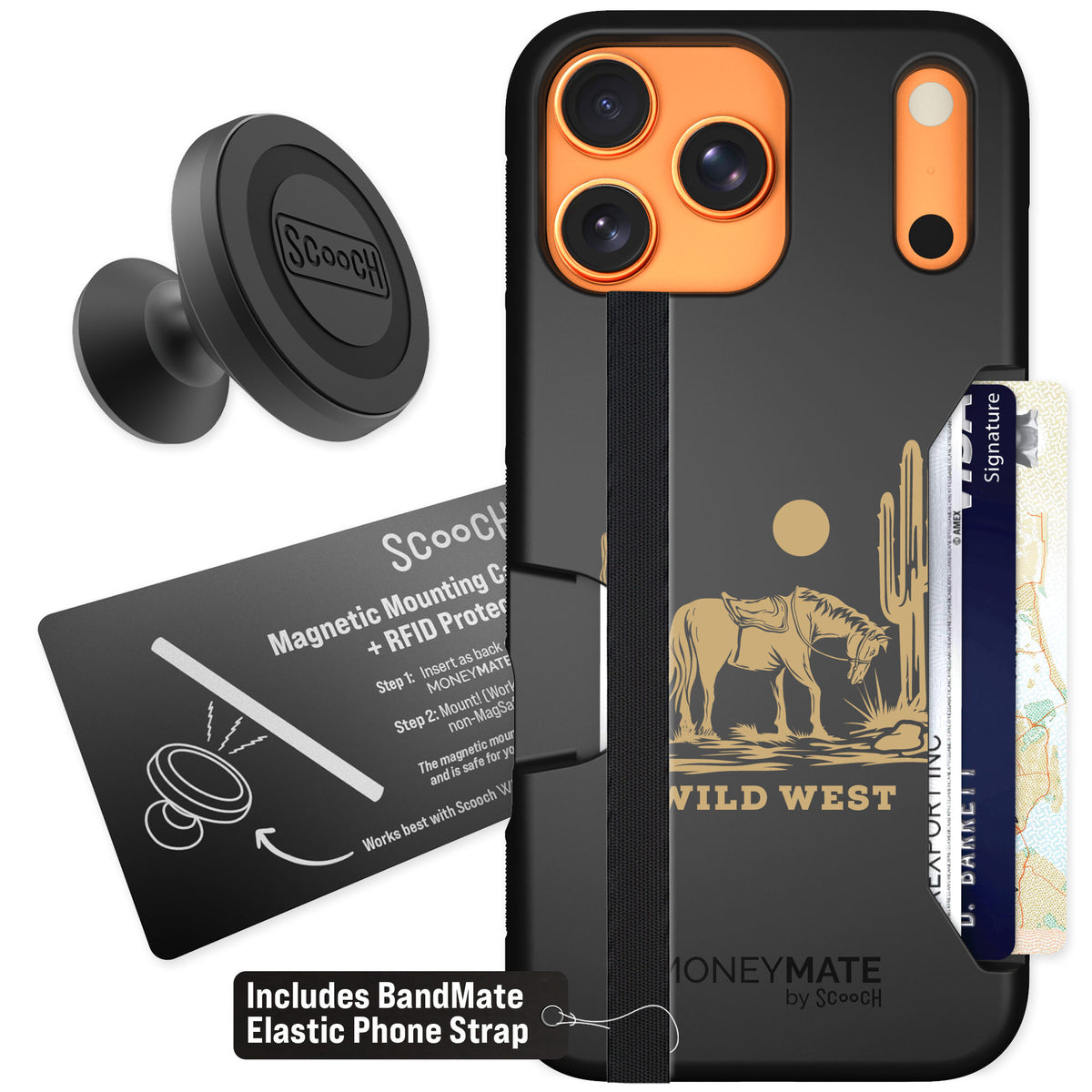 Scooch Moneymate Wild West for iPhone 17 Pro Max β Starter Bundle