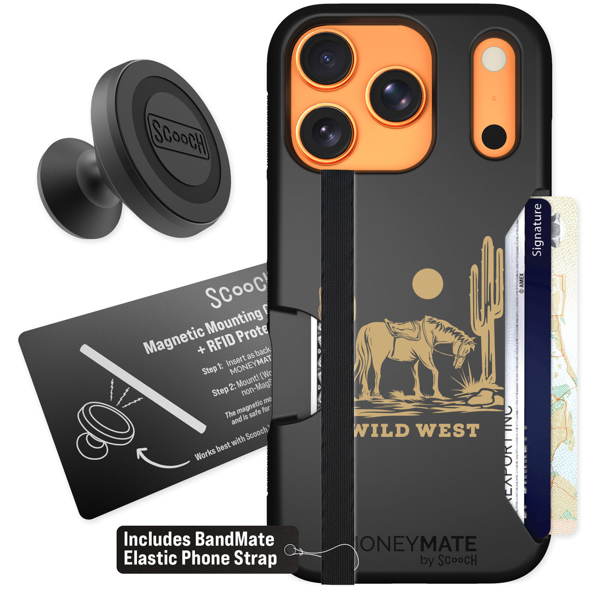 Scooch Moneymate Wild West for iPhone 17 Pro β Starter Bundle