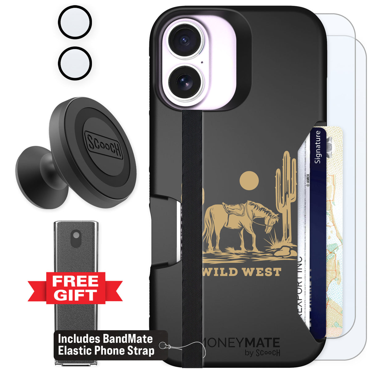 Scooch Moneymate Wild West for iPhone 17 β Defender Bundle
