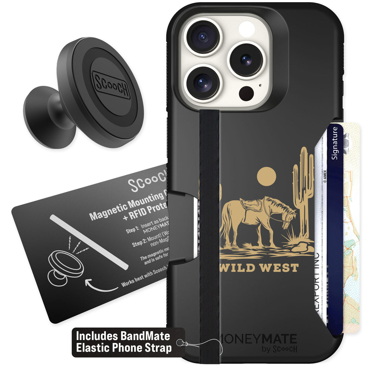 Scooch Moneymate Wild West for iPhone 16 Pro β Starter Bundle