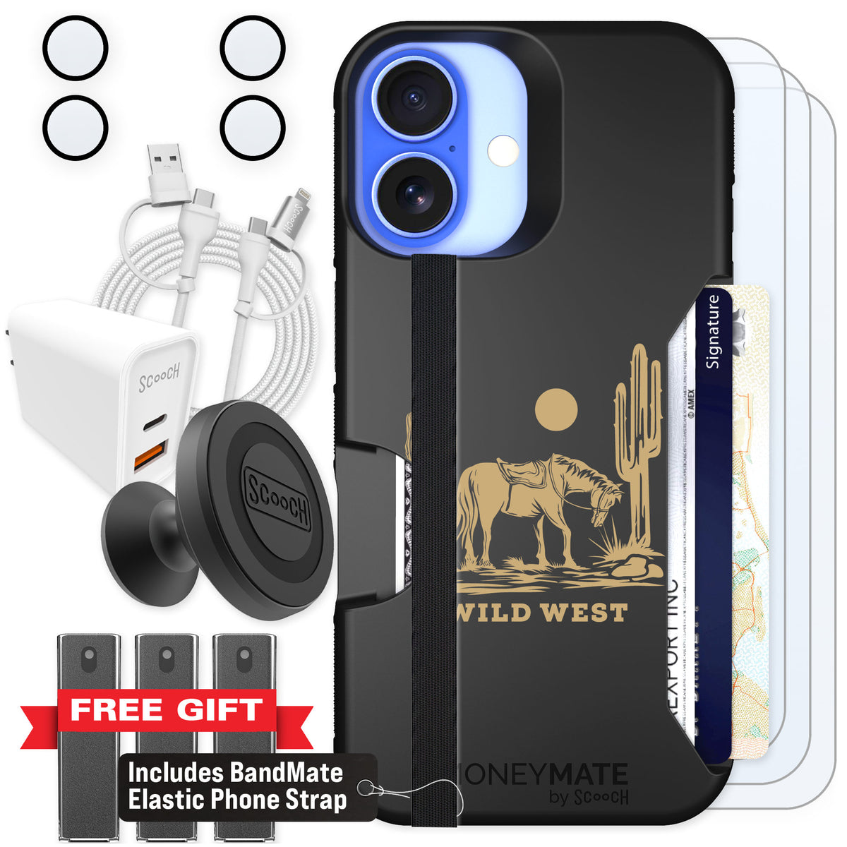 Scooch Moneymate Wild West for iPhone 16 β Ultimate Bundle