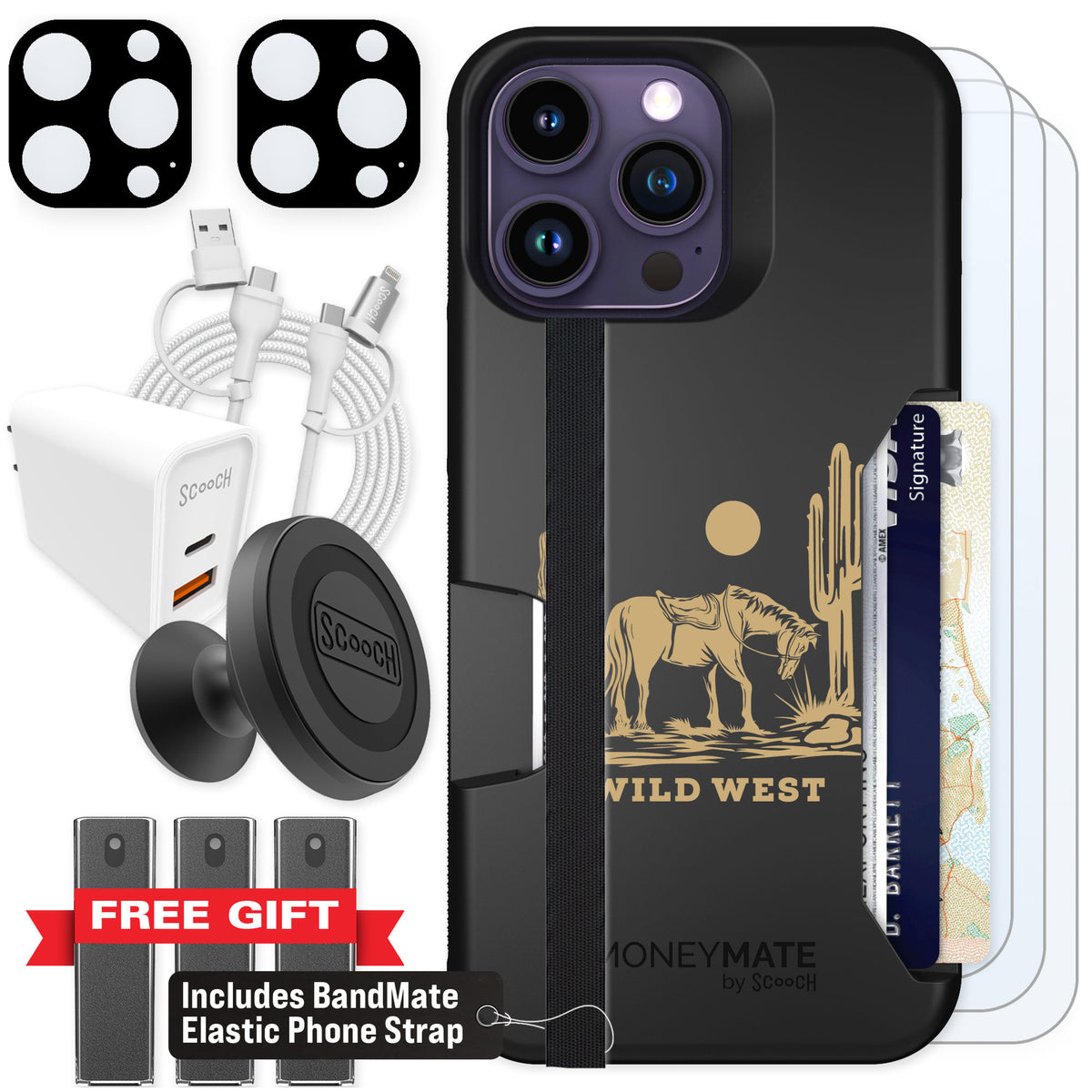 Scooch Moneymate Wild West for iPhone 14 Pro Max β Ultimate Bundle
