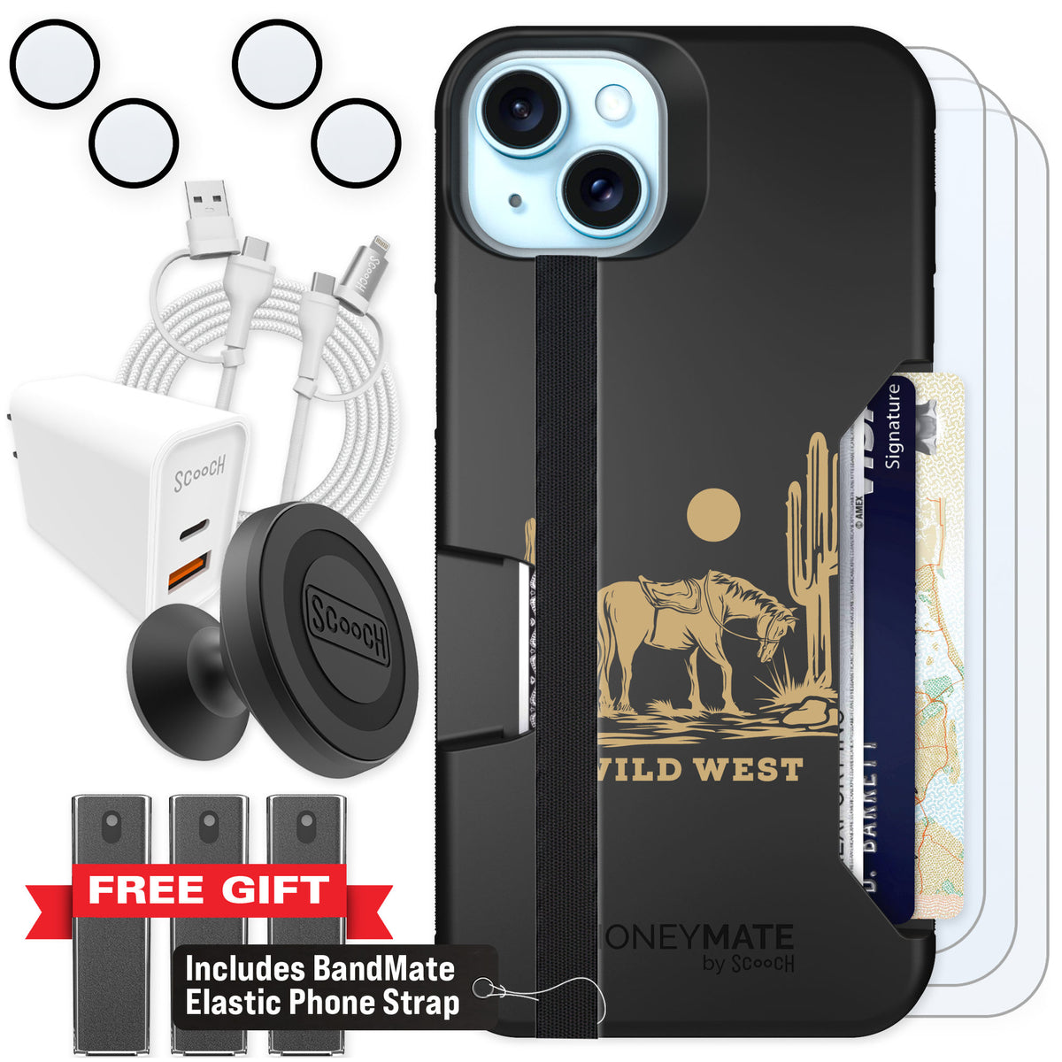 Scooch Moneymate Wild West for iPhone 14 Plus β Ultimate Bundle