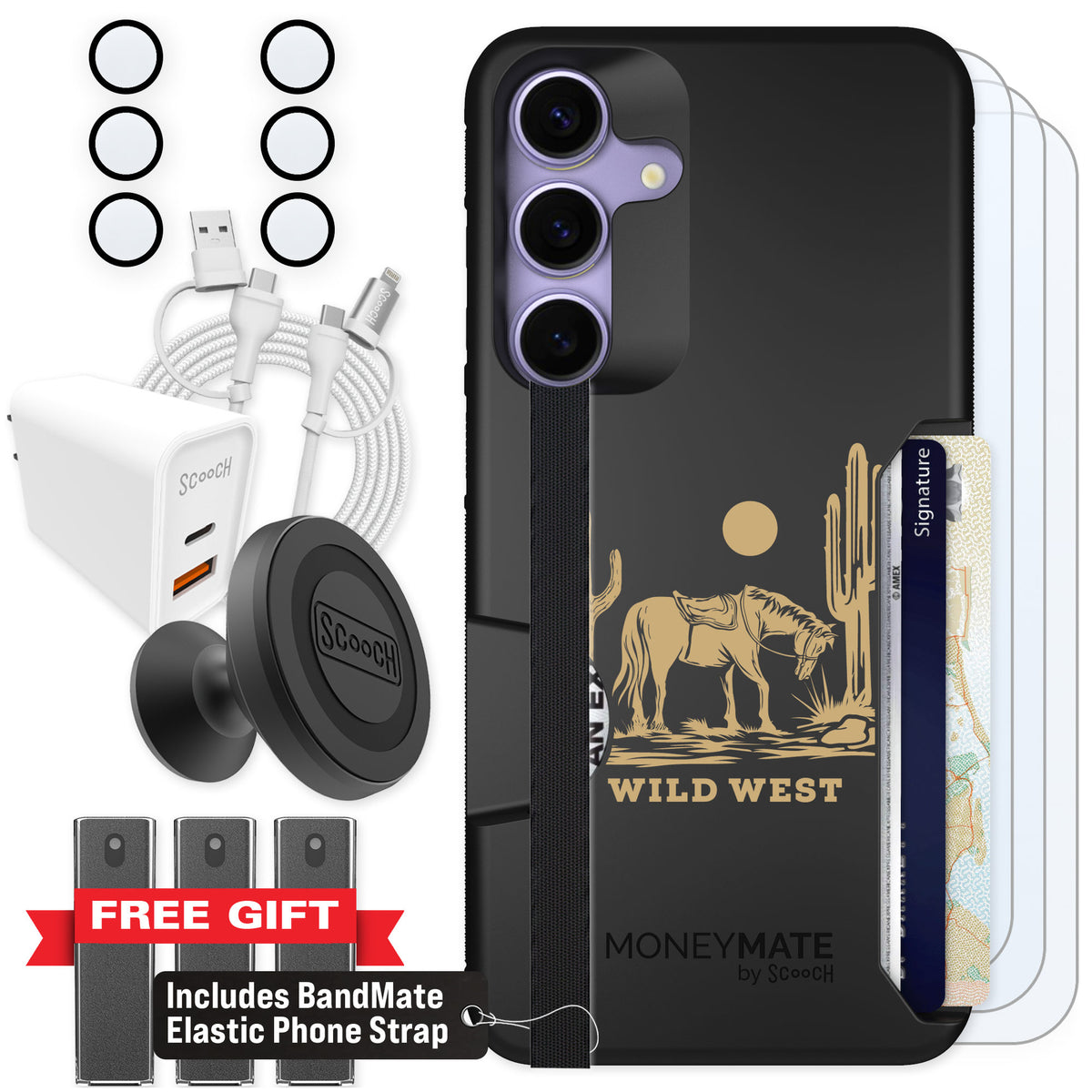 Scooch Moneymate Wild West for Galaxy S25+ β Ultimate Bundle