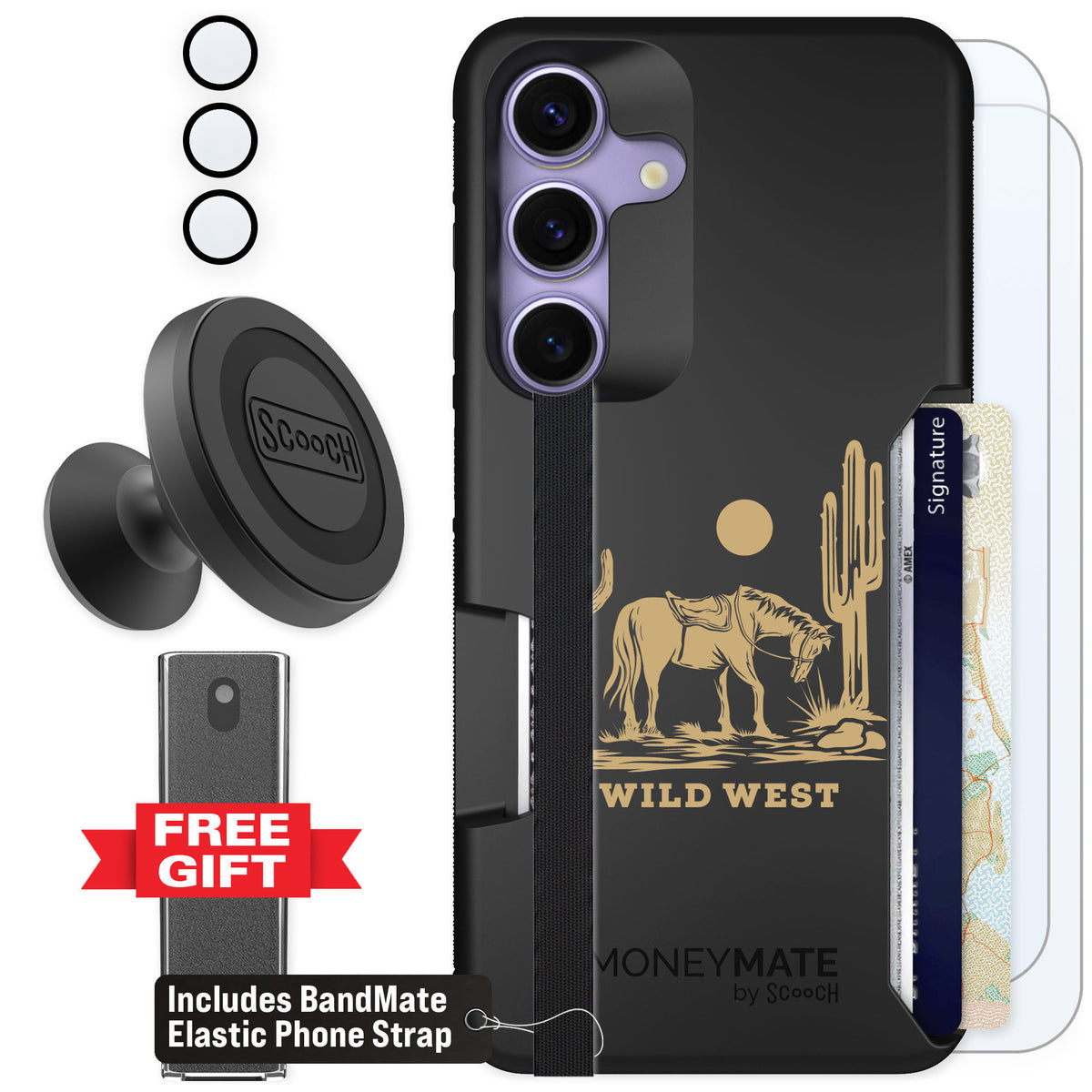 Scooch Moneymate Wild West for Galaxy S25 β Defender Bundle