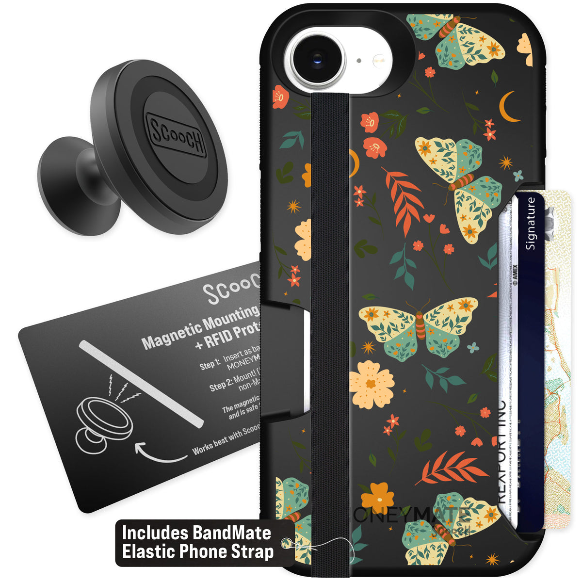 Scooch Moneymate Boho Nights for iPhone 16e β Starter Bundle