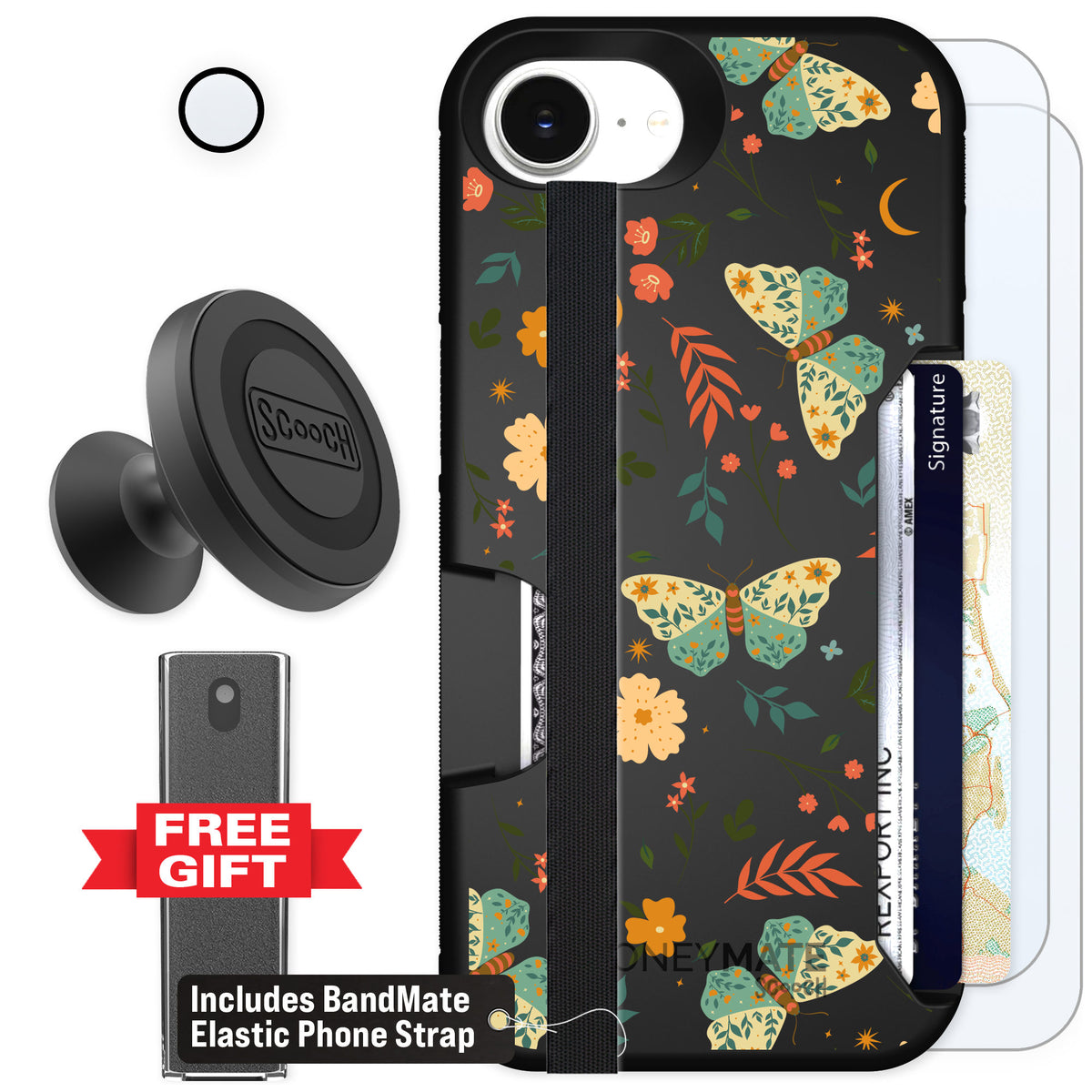 Scooch Moneymate Boho Nights for iPhone 16e β Defender Bundle