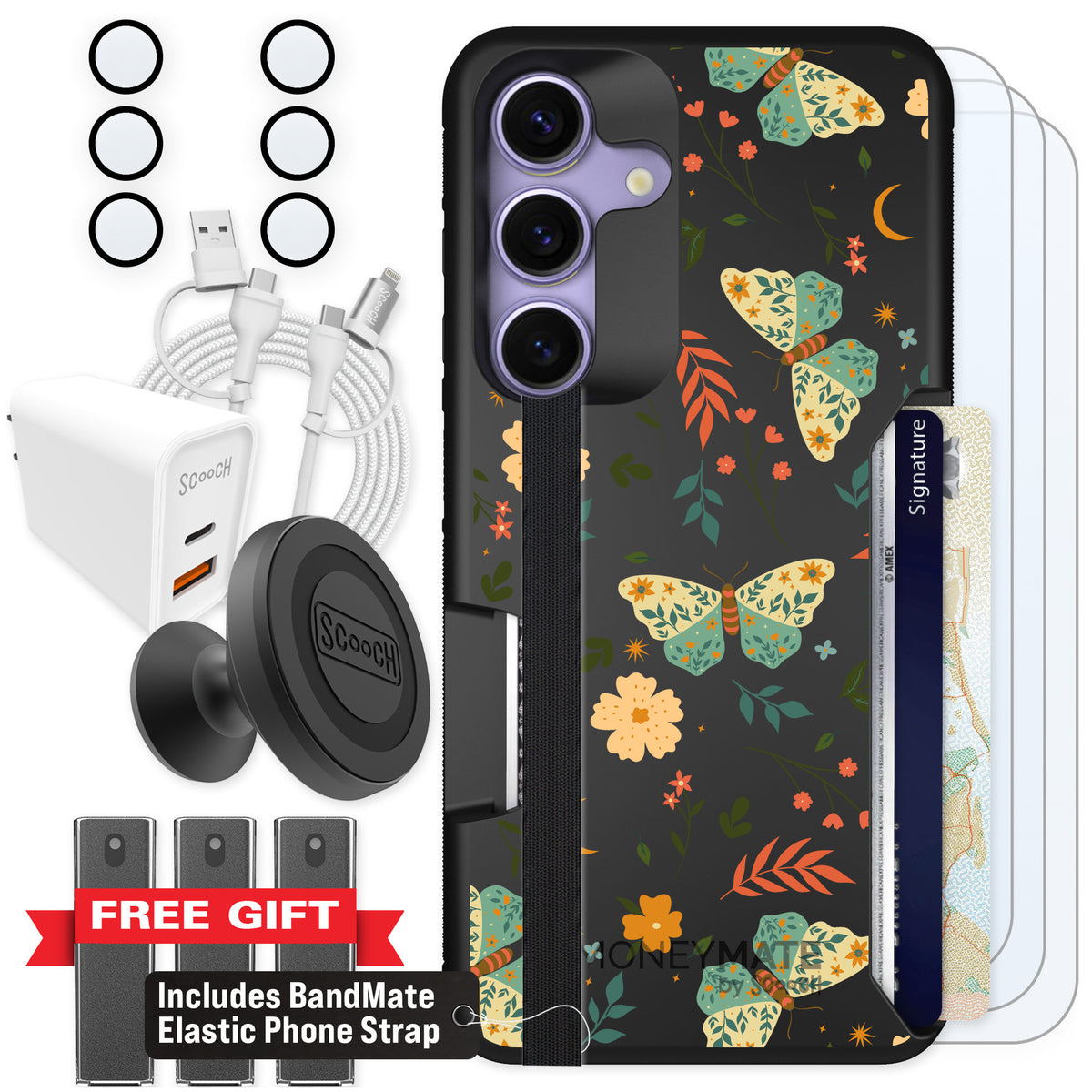 Scooch Moneymate Boho Nights for Galaxy S25 β Ultimate Bundle