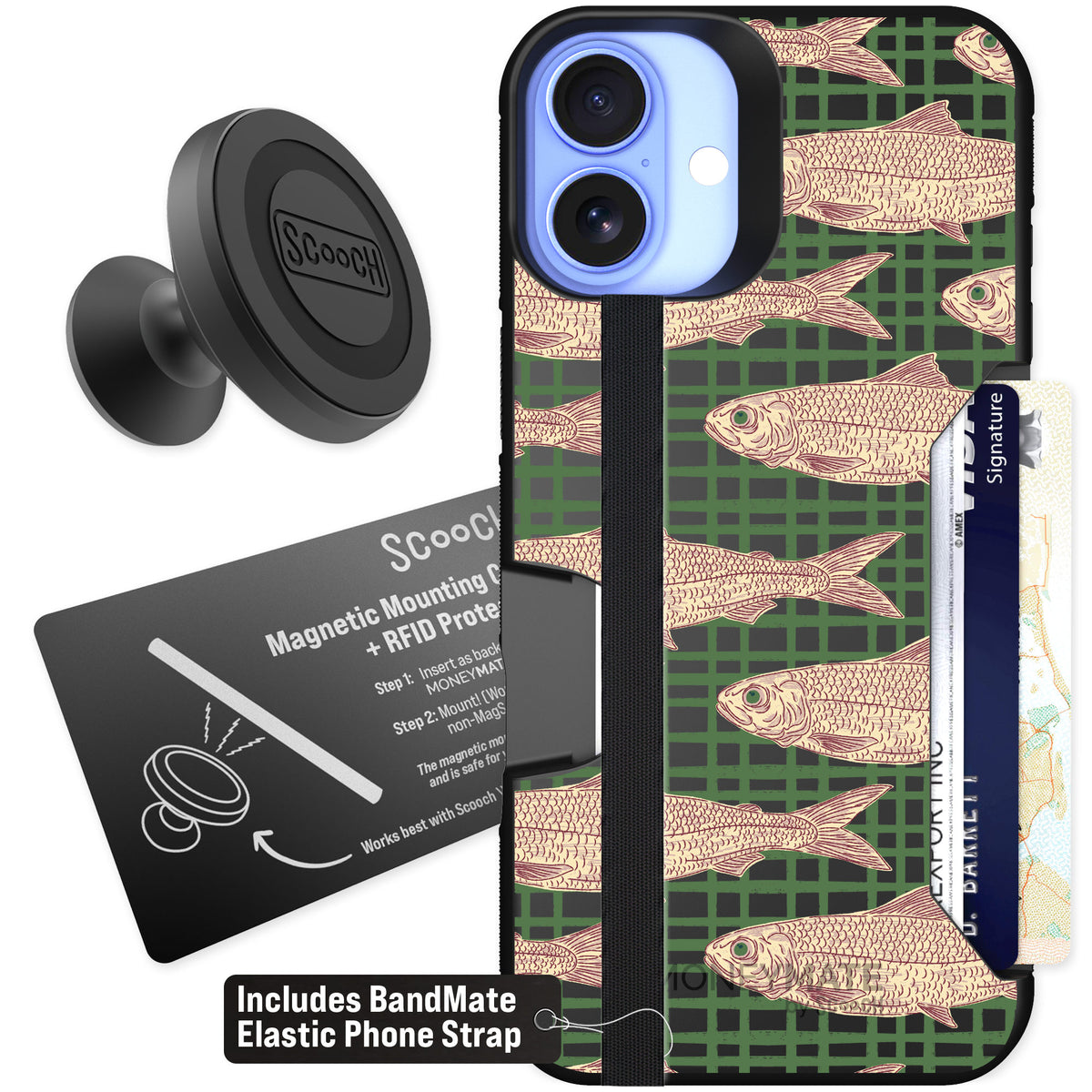 Scooch Moneymate Fresh Catch for iPhone 16 Plus β Starter Bundle