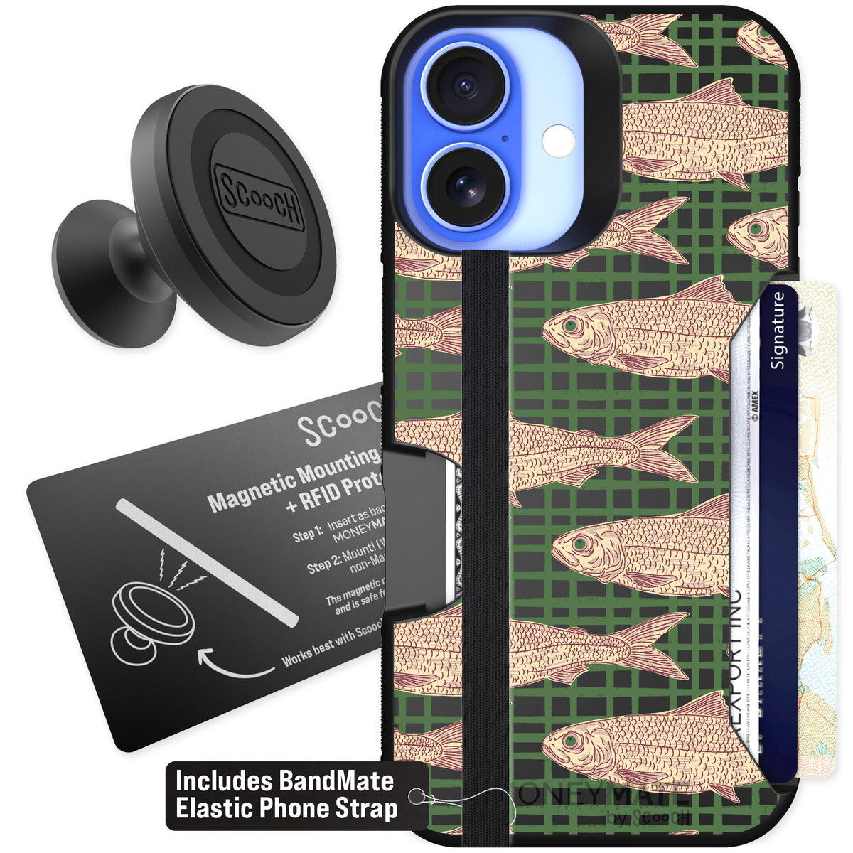 Scooch Moneymate Fresh Catch for iPhone 16 β Starter Bundle