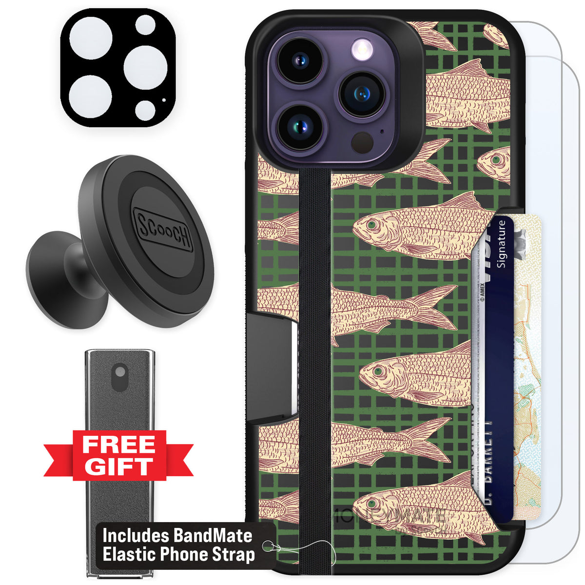 Scooch Moneymate Fresh Catch for iPhone 14 Pro Max β Defender Bundle