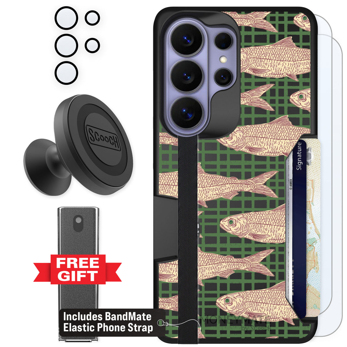 Scooch Moneymate Fresh Catch for Galaxy S26 Ultra β Defender Bundle