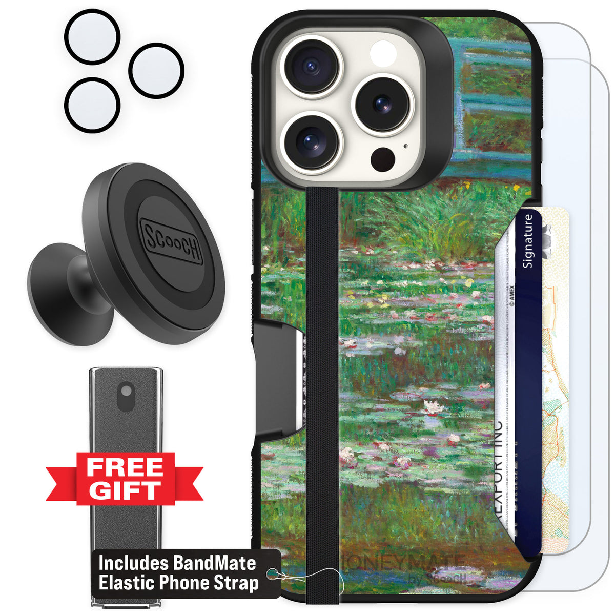 Scooch Moneymate Japanese Footbridge for iPhone 16 Pro β Defender Bundle