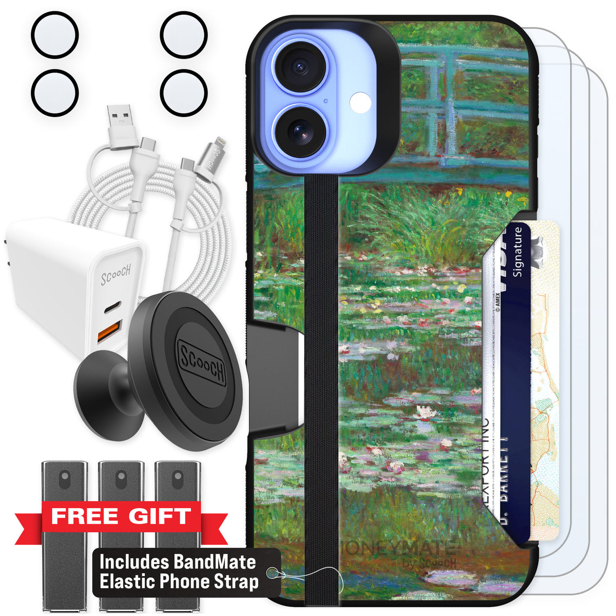 Scooch Moneymate Japanese Footbridge for iPhone 16 Plus β Ultimate Bundle
