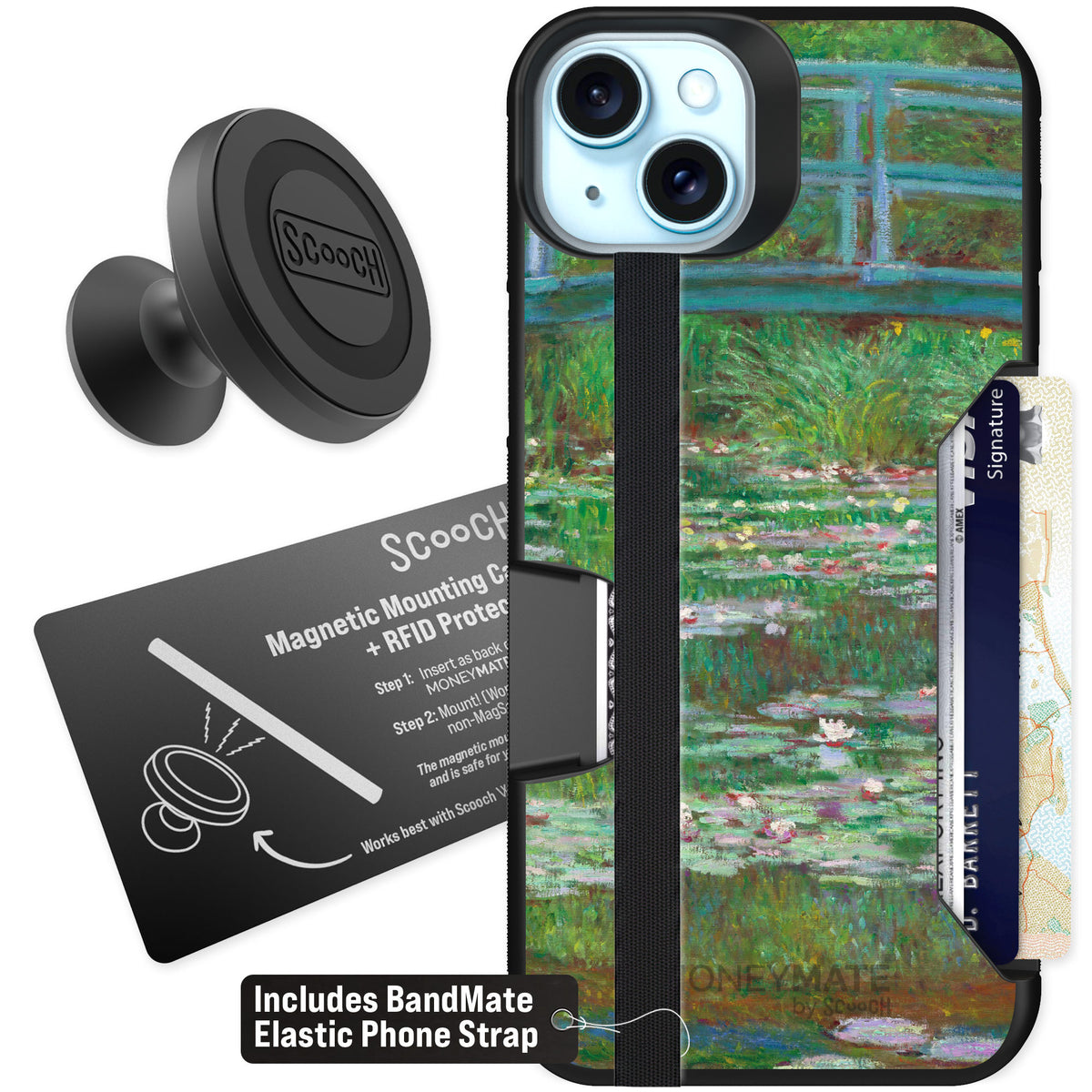 Scooch Moneymate Japanese Footbridge for iPhone 14 Plus β Starter Bundle