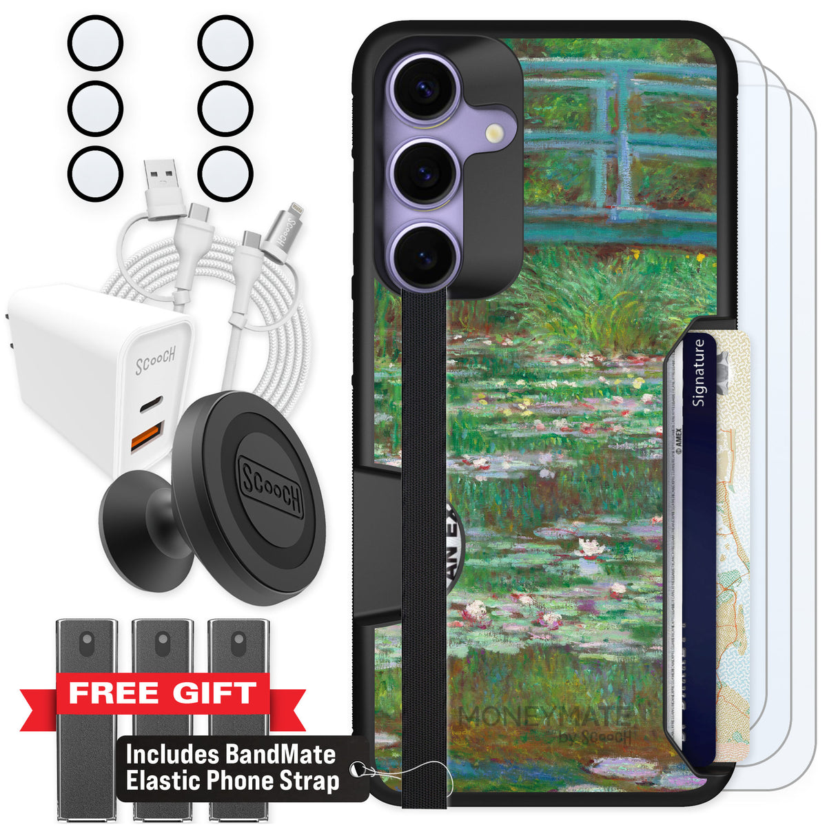 Scooch Moneymate Japanese Footbridge for Galaxy S25+ β Ultimate Bundle