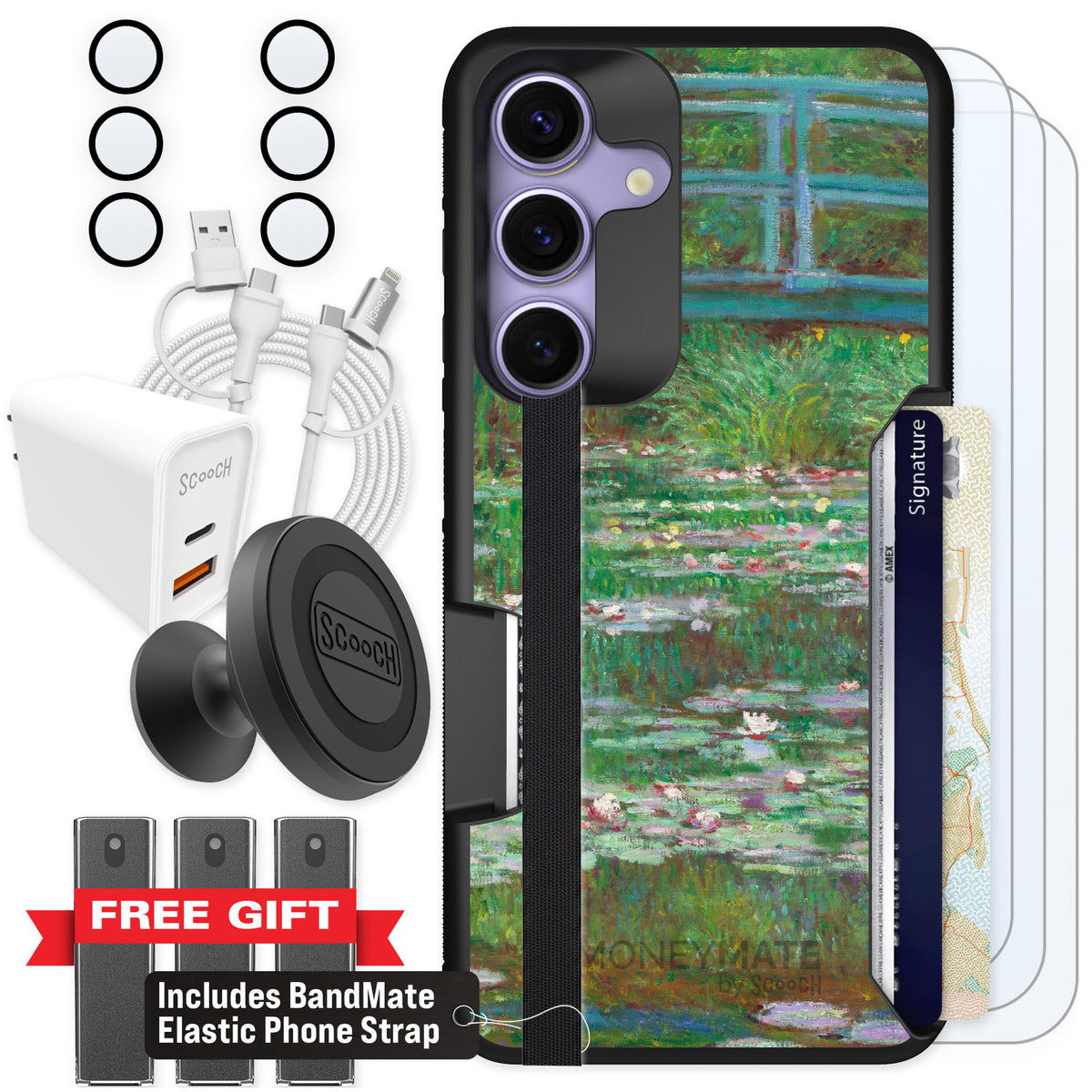 Scooch Moneymate Japanese Footbridge for Galaxy S25 β Ultimate Bundle