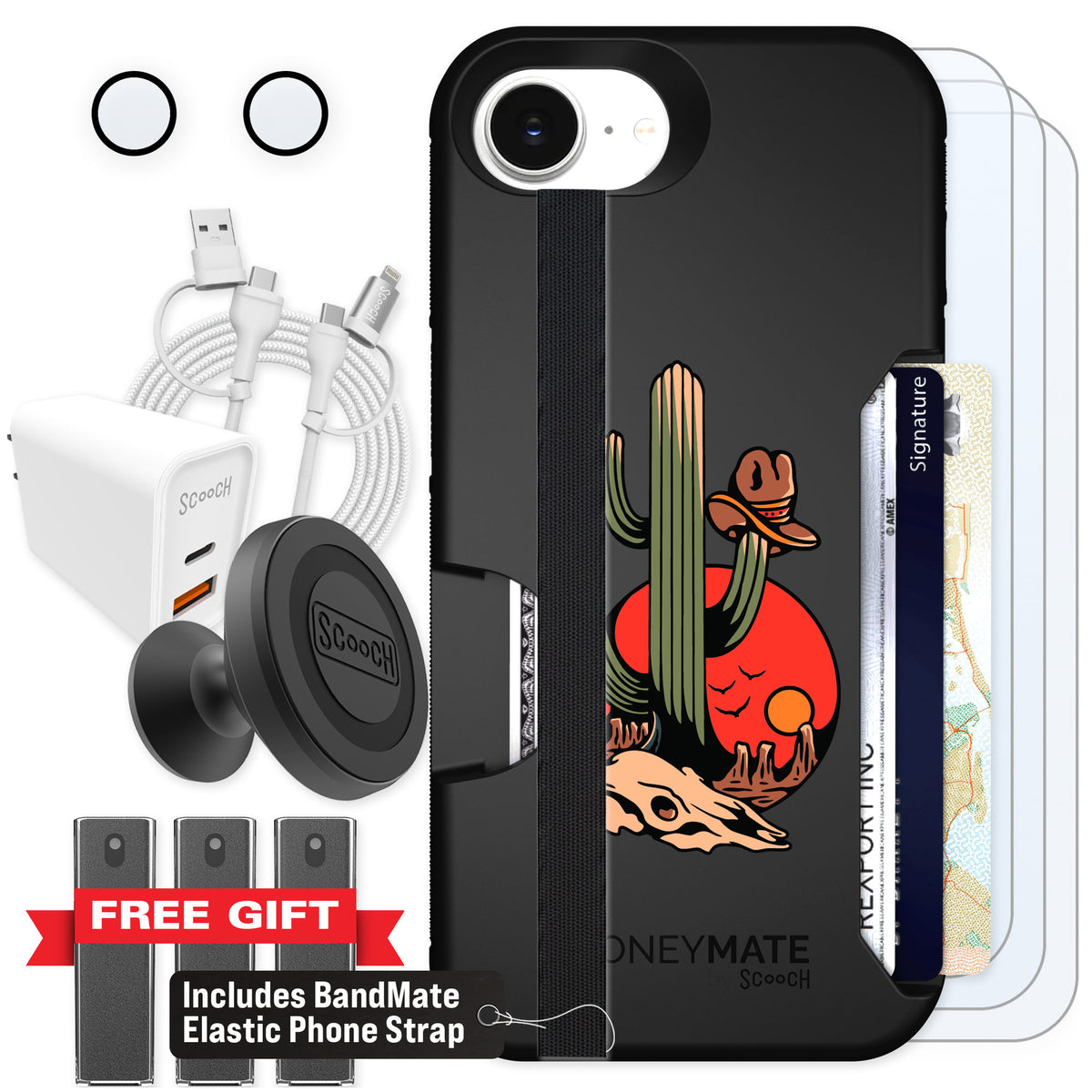 Scooch Moneymate Cactus Flash for iPhone 17e β Ultimate Bundle