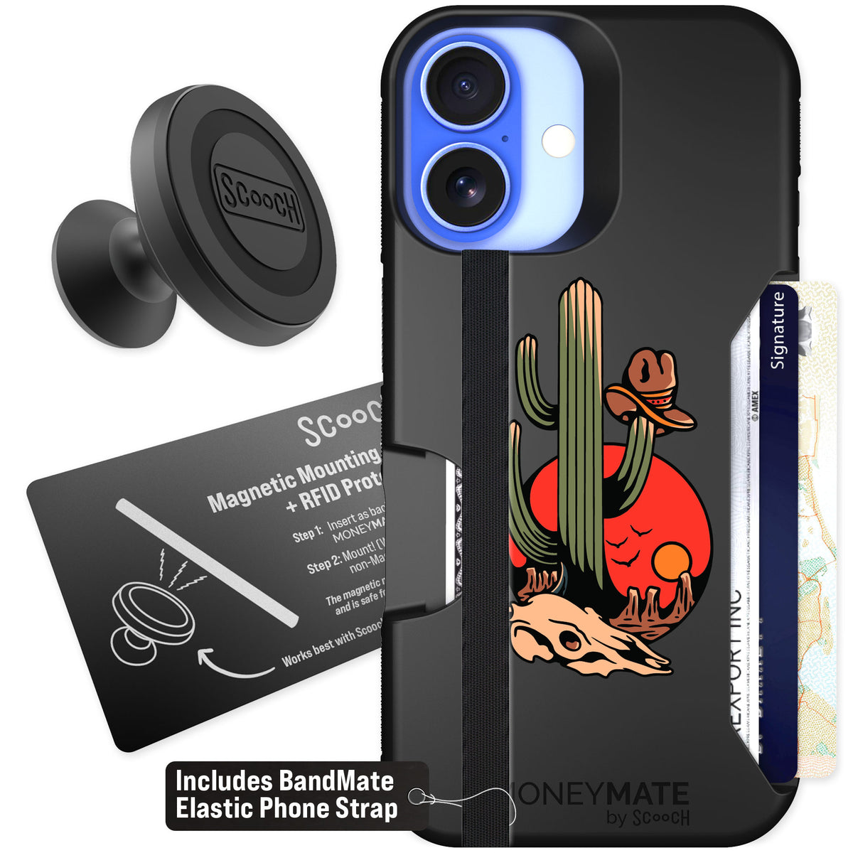 Scooch Moneymate Cactus Flash for iPhone 16 β Starter Bundle