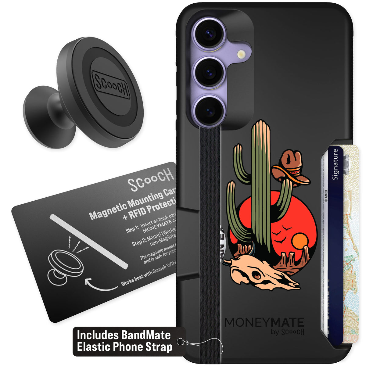 Scooch Moneymate Cactus Flash for Galaxy S25+ β Starter Bundle