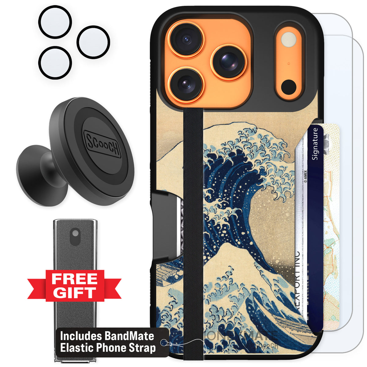Scooch Moneymate Great Wave for iPhone 17 Pro β Defender Bundle
