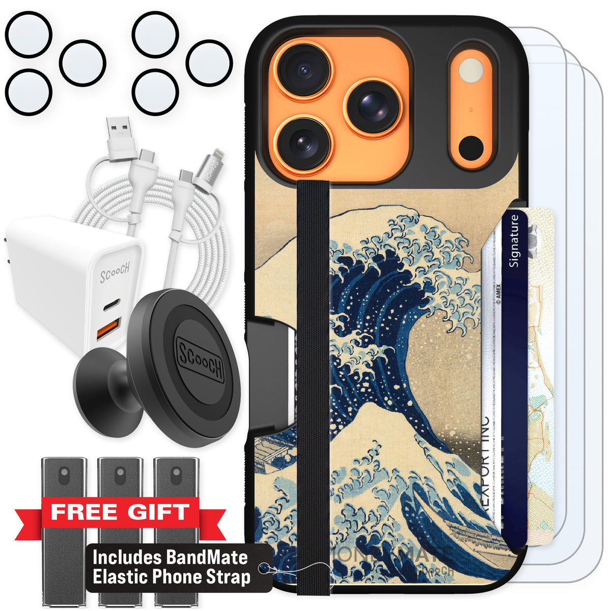 Scooch Moneymate Great Wave for iPhone 17 Pro β Ultimate Bundle