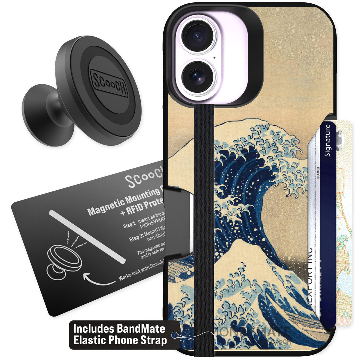 Scooch Moneymate Great Wave for iPhone 17 β Starter Bundle