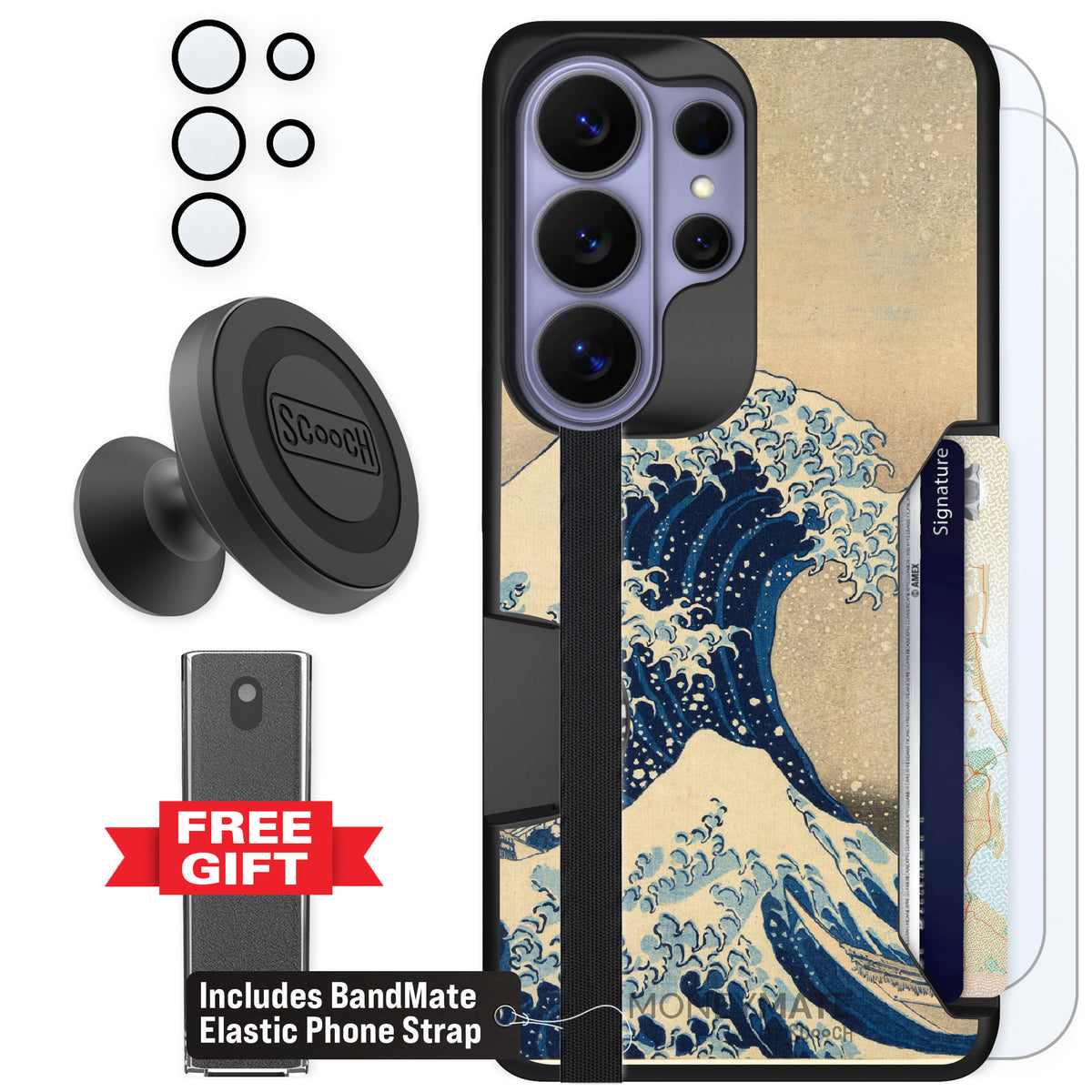 Scooch Moneymate Great Wave for Galaxy S26 Ultra β Defender Bundle