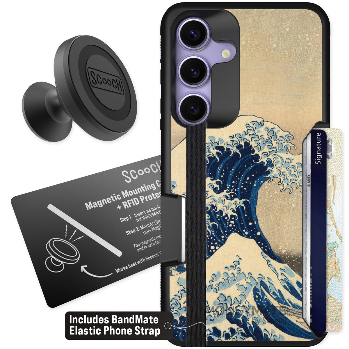 Scooch Moneymate Great Wave for Galaxy S25 β Starter Bundle