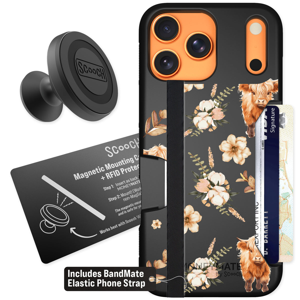 Scooch Moneymate Baby Cow for iPhone 17 Pro Max — Starter Bundle